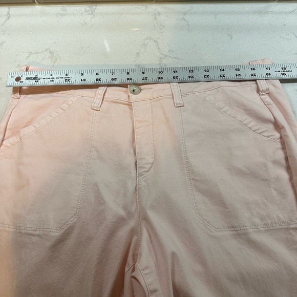 NYDJ Utility Crop Twill Pants With Cuffs - Lt Pink Size 14 LiftTuck Technology - Picture 9 of 12